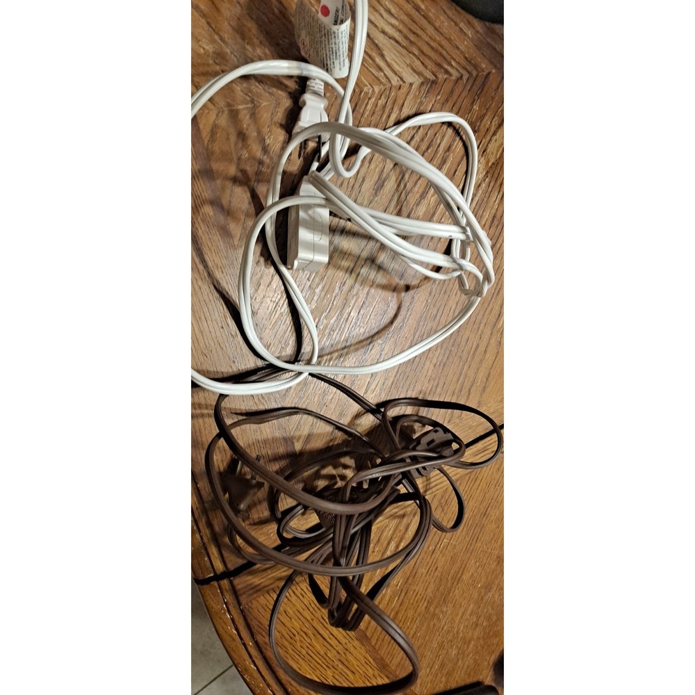 2 Small‎ Indoor Extension Cords With 3 Sockets